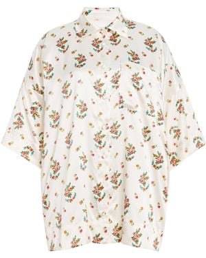 Franchise Blake Silk-Blend Shirt - White