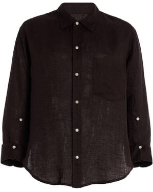 Citizens of Humanity Kayla Shrunken Linen Shirt - Black