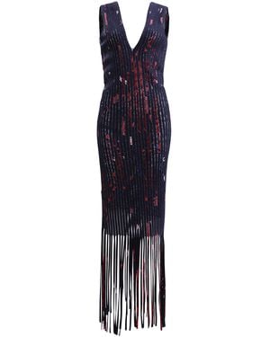 Francesca Miranda Noir Handwoven Silk Gown - Blue