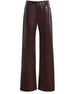 Citizens of Humanity Genova Leather-Blend Bootcut-Leg Trousers - Brown