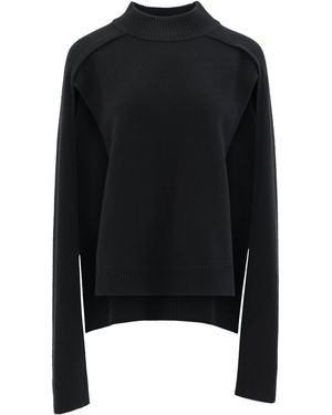Source Unknown Noa Cape Wool Jumper - Black