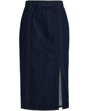 Twp Denim High-Rise Skirt - Blue