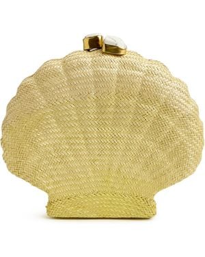 Emm Kuo Le Sirenuse Raffia Clutch Bag - Yellow