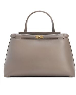 Janessa Leone Leoné Medium Leather Top Handle Bag - Natural