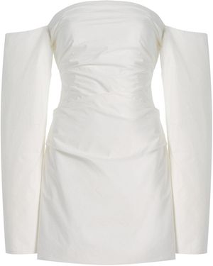 SIR. Martina Sleeved Mini Dress - White