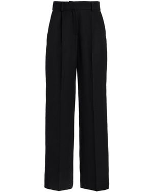 Oscar de la Renta Wool-Blend Wide-Leg Trousers - Black