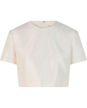 Heirlome Eliza Cropped Silk Top - White