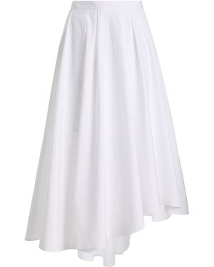 Twp Asymmetrical Cotton Skirt - White