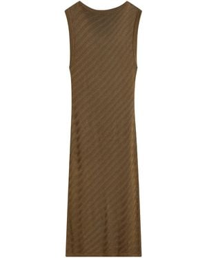 Posse Nyla Striped Knit Midi Dress - Natural
