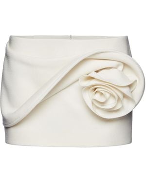 Magda Butrym Rosette-Detailed Mini Skirt - Natural