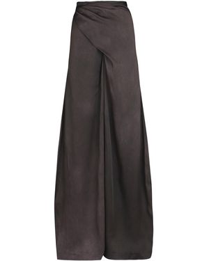 Cortana Ocaso Satin Wrap Trousers - Brown