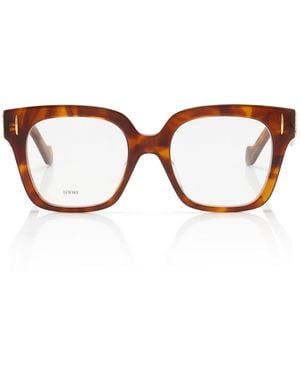 Loewe Anagram Square-Frame Acetate Optical Glasses - Brown
