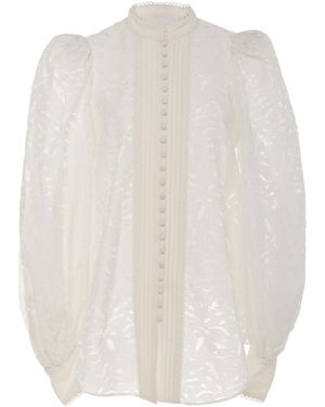 Acler Montana Button-front Lace Blouse - White