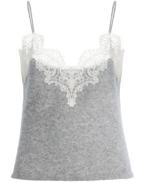 Adam Lippes Beatrix Brushed Cashmere Cami - Grey