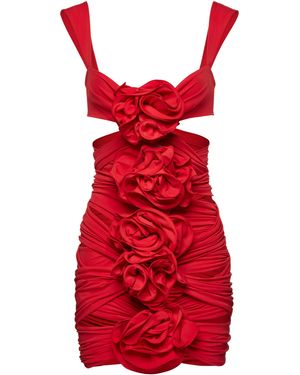 Magda Butrym Floral-detailed Mini Dress - Red