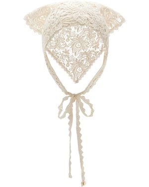 Lelet Esme Crocheted Cotton Bandana - White