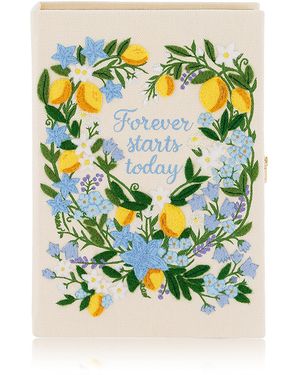 Olympia Le-Tan Forever Starts Today Clutch - Natural