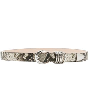 DEHANCHE Hollyhock Snake-Effect Leather Belt - Multicolour