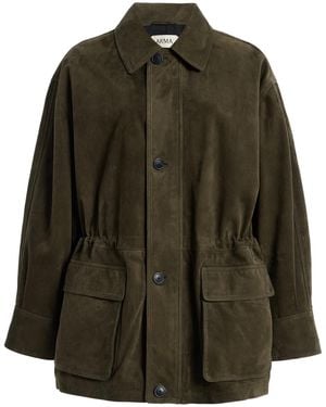 Arma Maeve Relaxed Suede Jacket - Green
