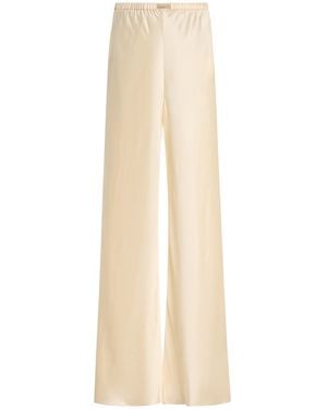 Comme Si Silk-Charmeuse Trousers - Natural