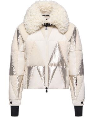 Moncler Moncler Pamiers Patchwork Insulated Ski Jacket - Natural