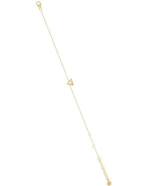Amrapali 18k Yellow Gold And Kundan Diamond Triangle Chain Bracelet - Metallic