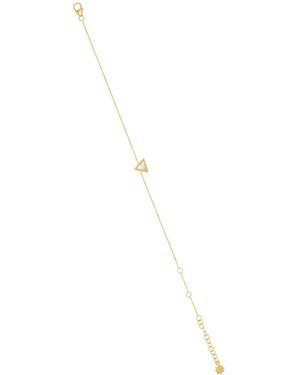 Amrapali 18k Yellow Gold And Kundan Diamond Triangle Chain Bracelet - Metallic