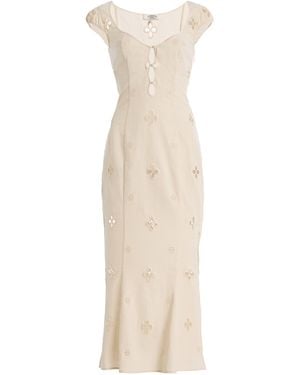 Mirror Palais Maria Cotton-Linen Maxi Dress - Natural