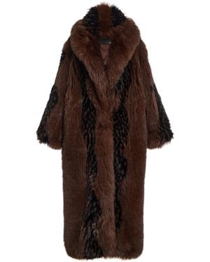 Auteur The Fox Faux Fur Coat - Brown