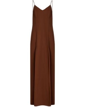 Jenni Kayne Florence Crepe Maxi Slip Dress - Brown