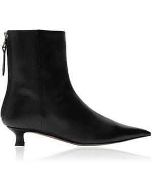 Aeyde Zoe Leather Ankle Boots - Black