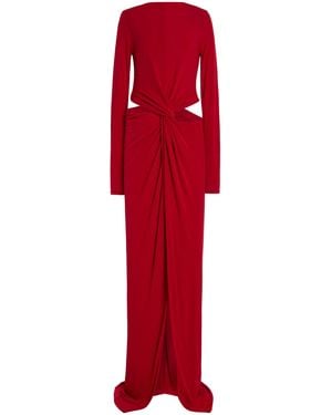 Cult Gaia Keri Cutout Jersey Maxi Dress - Red