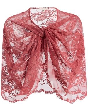 By Malene Birger Exclusive Pinlos Lace Cape - Red