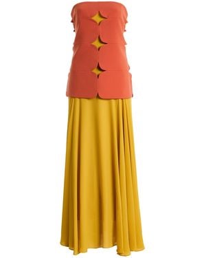 Alexis Rasha Strapless Cutout Midi Dress - Orange