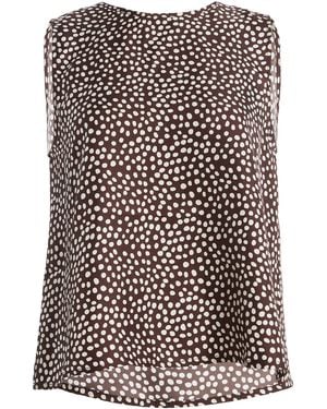 Asceno The Sofia Silk Top - Brown