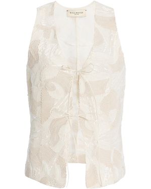 Kallmeyer Dauphine Embroidered Vest - White