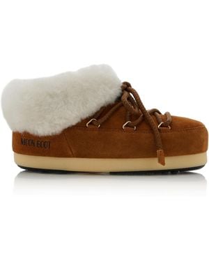 Moon Boot Evx Sheepskin Mules - Brown