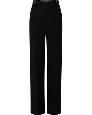 Rabanne Virgin Wool Wide-Leg Trousers - Black