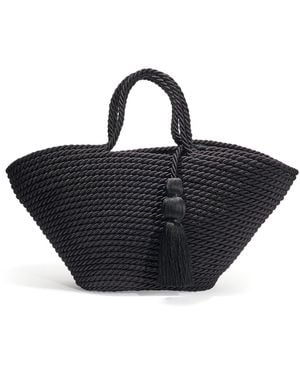 Carolina Herrera Lupe Large Rope Tote - Black