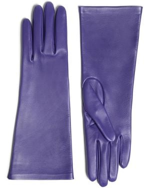 KHAITE Remo Mid Leather Gloves - Purple