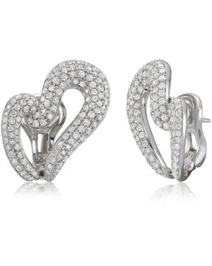 Isabel Delgado 14K Maria Twisted Diamond Earrings - White