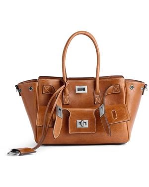 Balenciaga Bel Air Leather Carry All Bag - Brown
