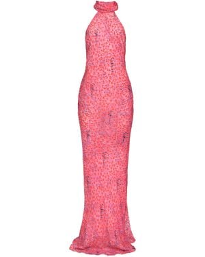 Francesca Miranda Hera Embellished Silk Maxi Dress - Pink