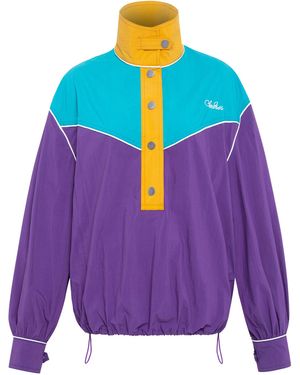 Siedres Vento Cotton-Blend Color-Block Jacket - Purple