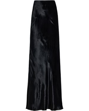 Adam Lippes Linnet Velvet Maxi Skirt - Black