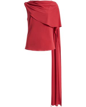 Kallmeyer Helga Asymmetrical Scarf Top - Red