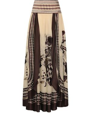 Zimmermann Illustration Otto Silk-Blend Jacquard Maxi Skirt - Natural