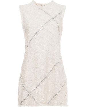 DES_PHEMMES Tweed Mini Dress - White