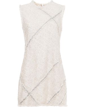 DES_PHEMMES Tweed Mini Dress - White