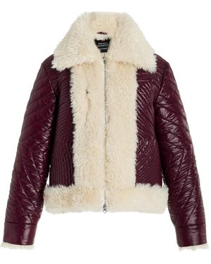 Perfect Moment Luna Reversible Faux Shearling Jacket - Red